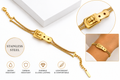 Elegant Gold-Tone Stainless Steel Bracelet